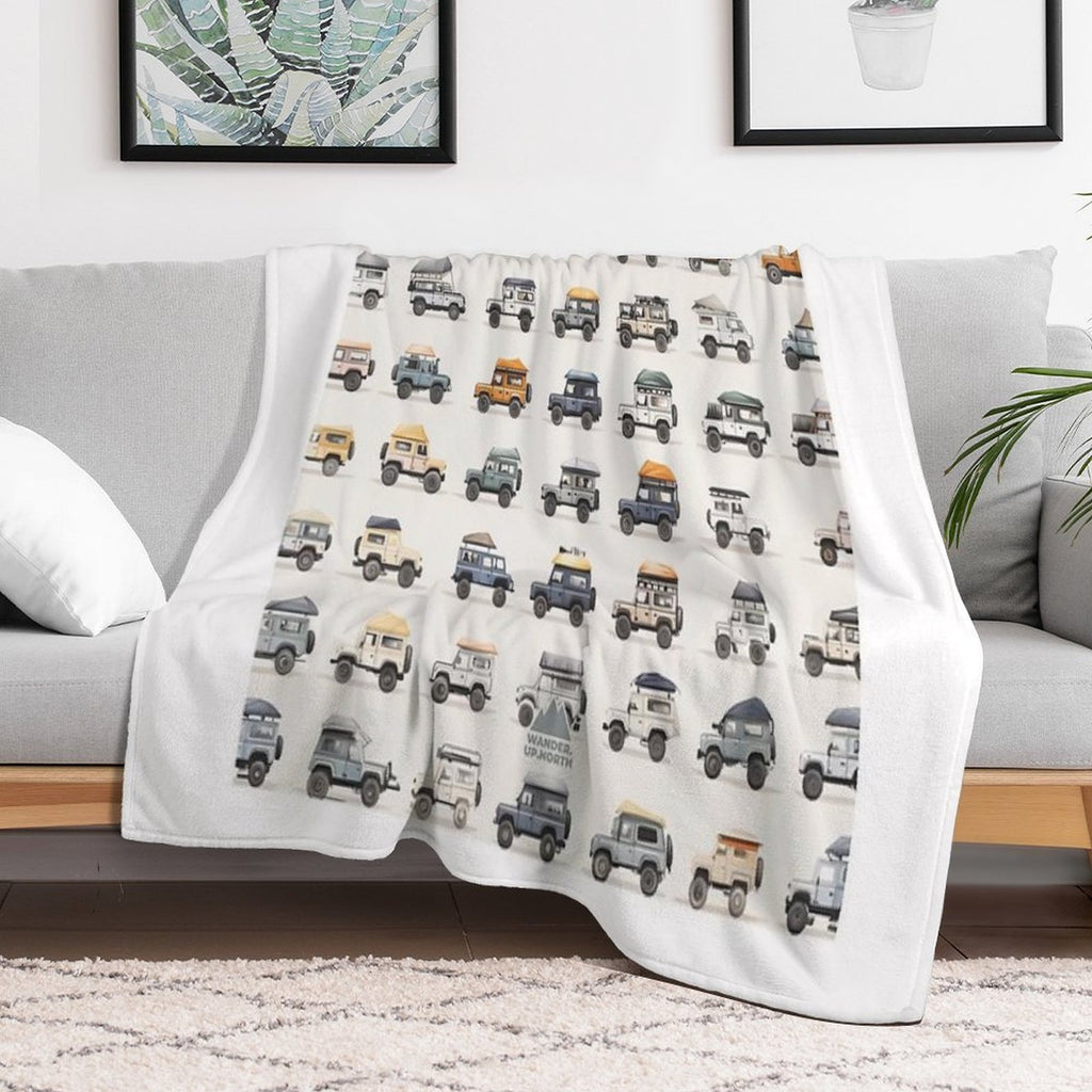 Adventure 4x4 Camping Rig Motif - 2  Wilderness Motif Series Quick-dry Throw Blanket