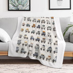 Adventure 4x4 Camping Rig Motif - 2  Wilderness Motif Series Quick-dry Throw Blanket