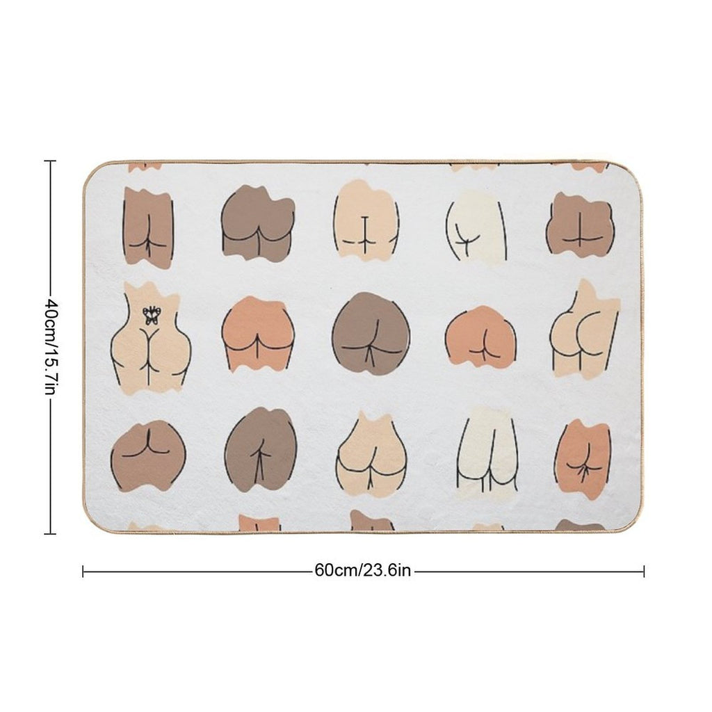 Nice Bum Body Positive Colorful  Eco-Friendly Bath Mat