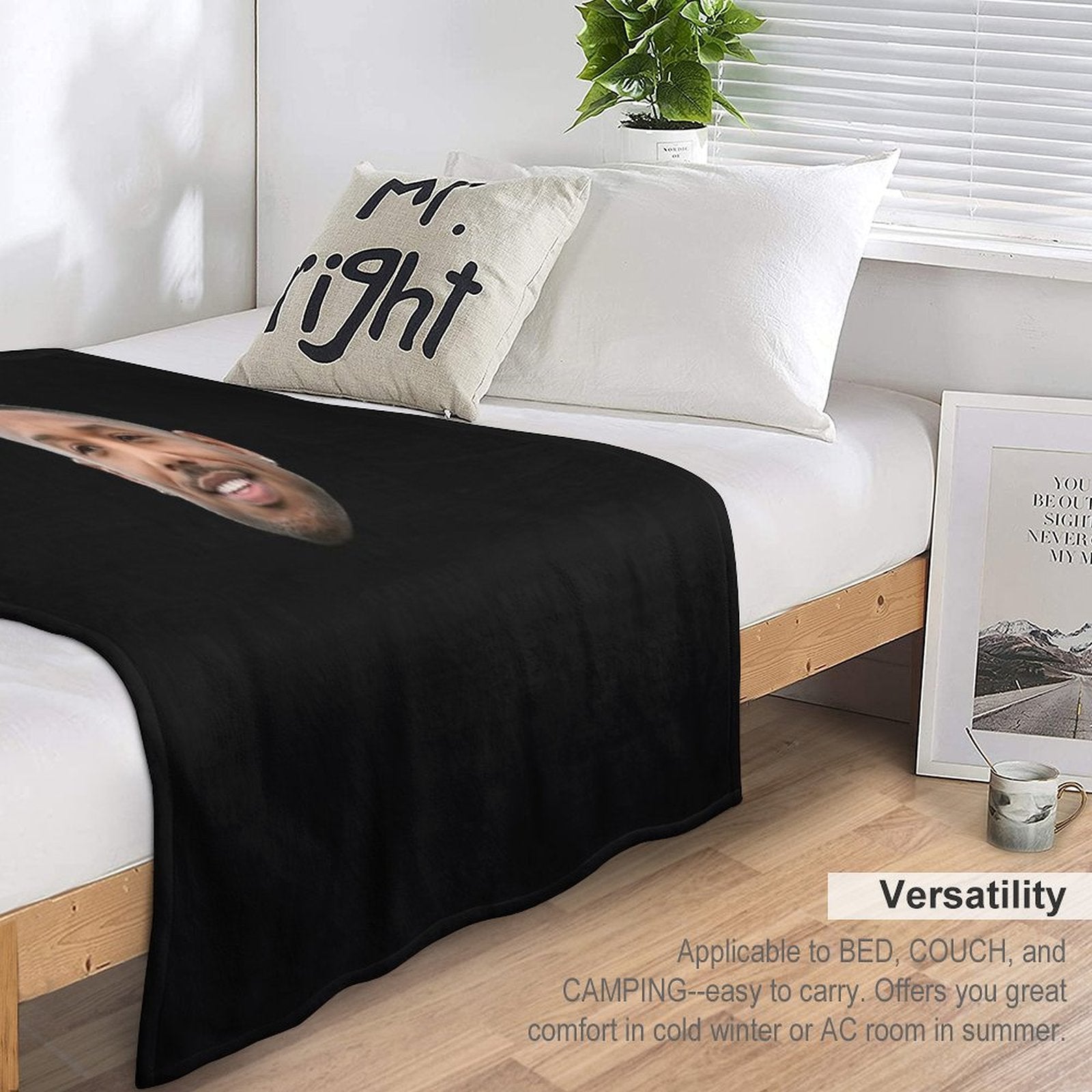 Michael B Jordan Heads Premium Throw Blanket