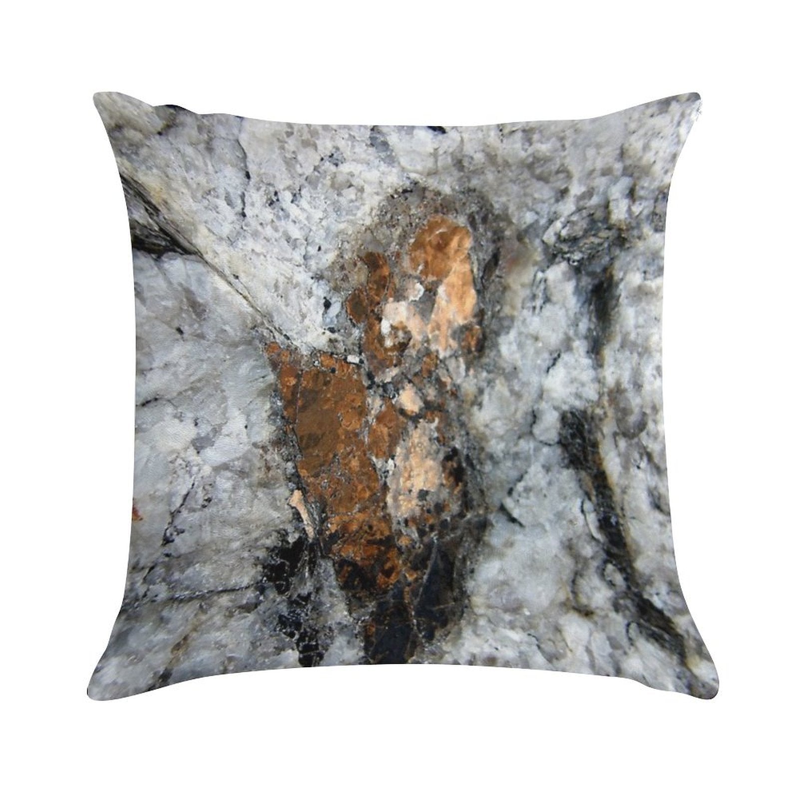Copper Mica Soft Hidden Zipper Throw Pillow