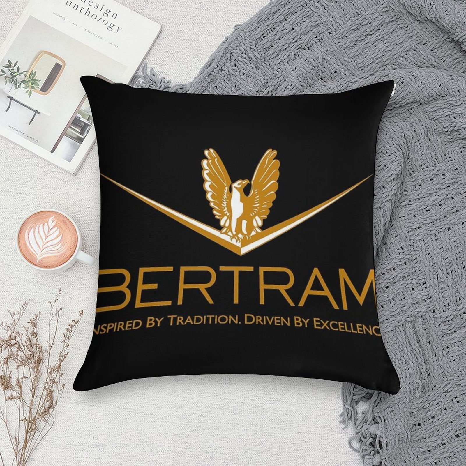 BERTRAM YACHTS Soft Anti-Pilling Throw Pillow