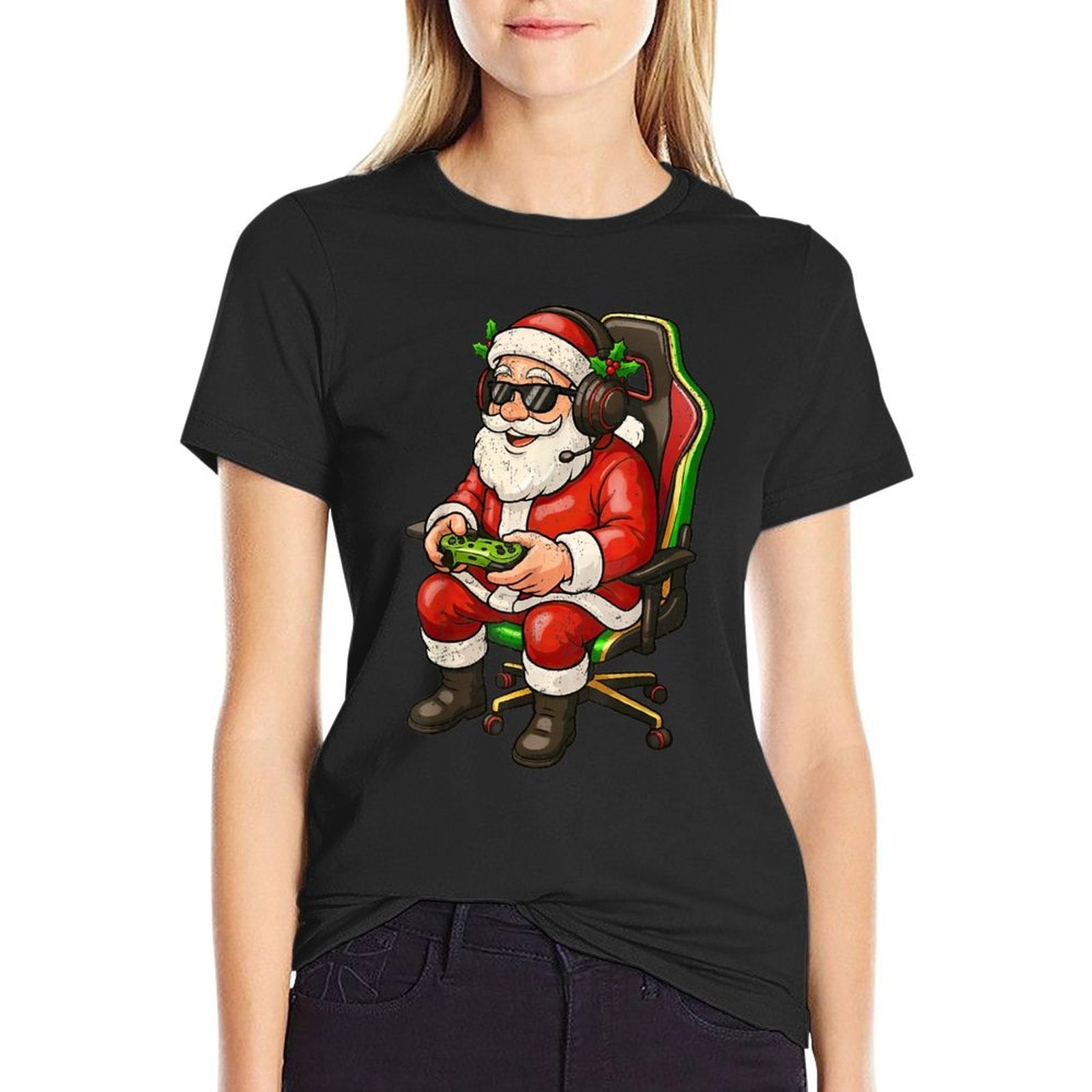 Retro Graphic Santa Play Game Gaming Christmas Xmas Men Boy  Odor-resistant T-Shirt