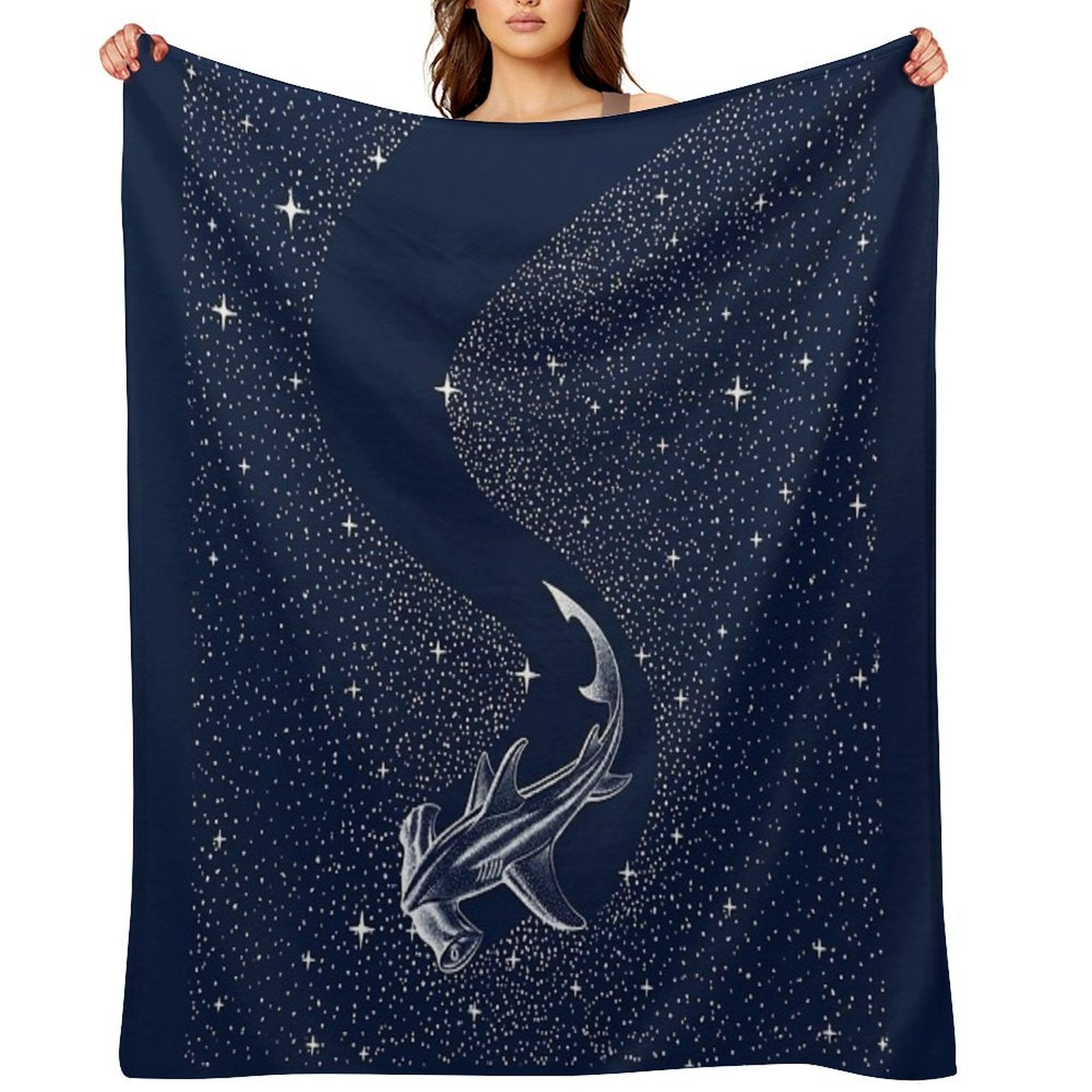 Starry Hammerhead Compact Throw Blanket
