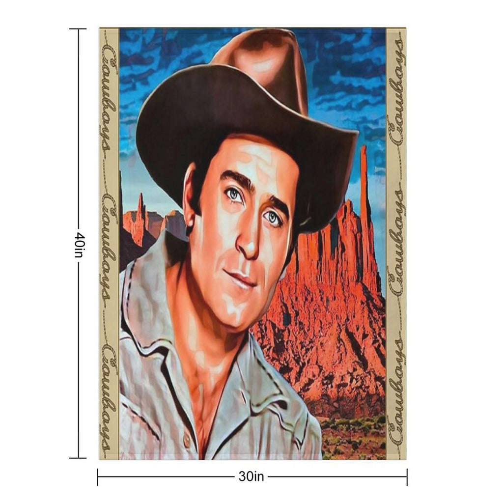 Clint Walker,Cheyenne Bodie 1960's TV Eco-conscious Throw Blanket