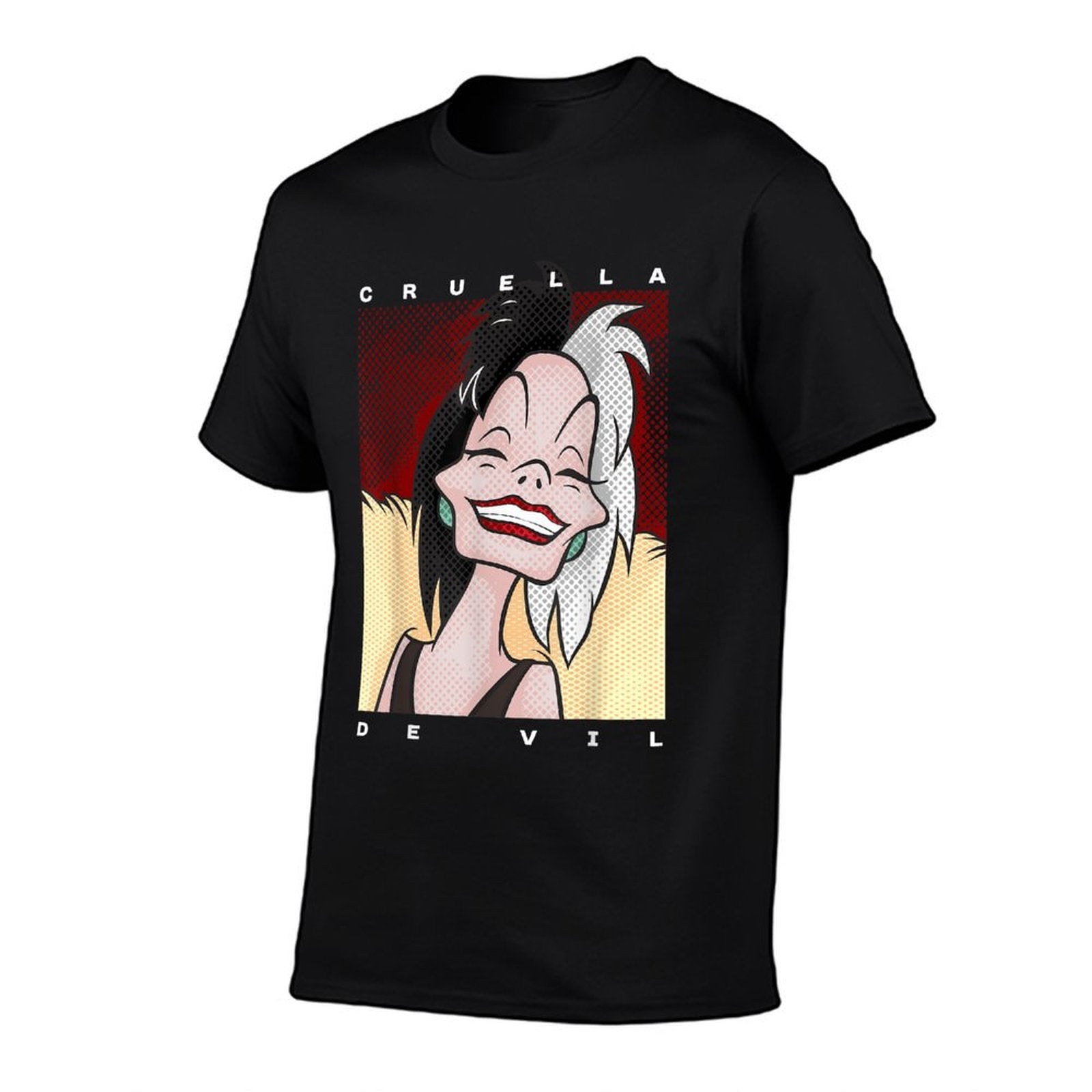 Disney Dalmatians Cruella Smile Portrait Graphic  Cotton T-Shirt