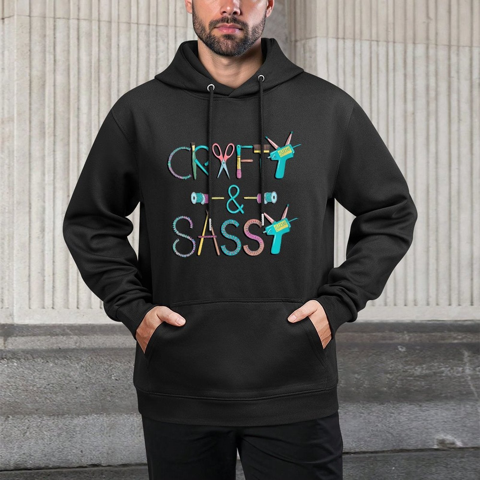 Womens Crafters Cute Crafty And Sassy Crafting Hobby Unisex Design Hoodie