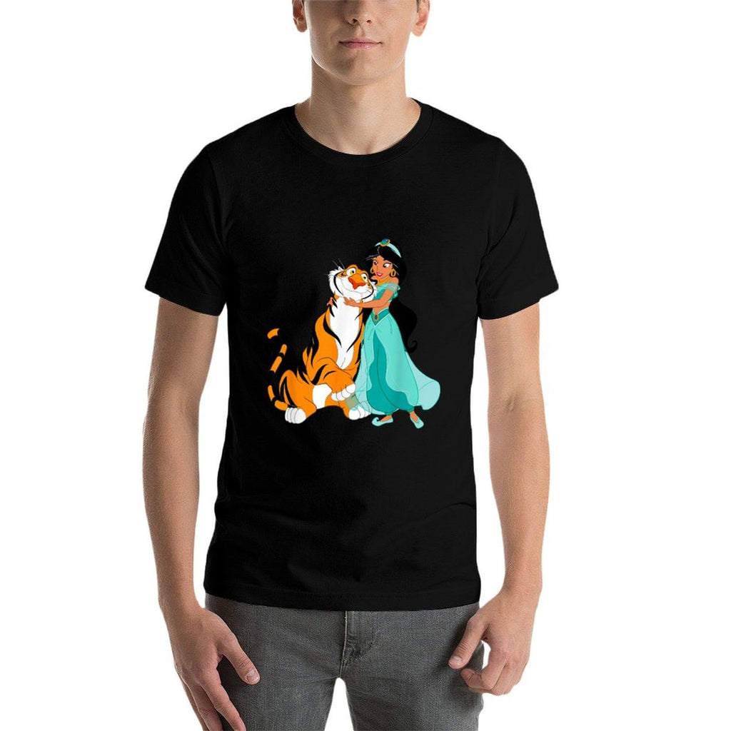 Disney Aladdin Princess Jasmine And Rajah Friends  Tagless Design T-Shirt