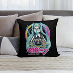 Hatsune Miku Vocaloid by T-TEES Clothing Soft Luxury Feel Throw Pillow