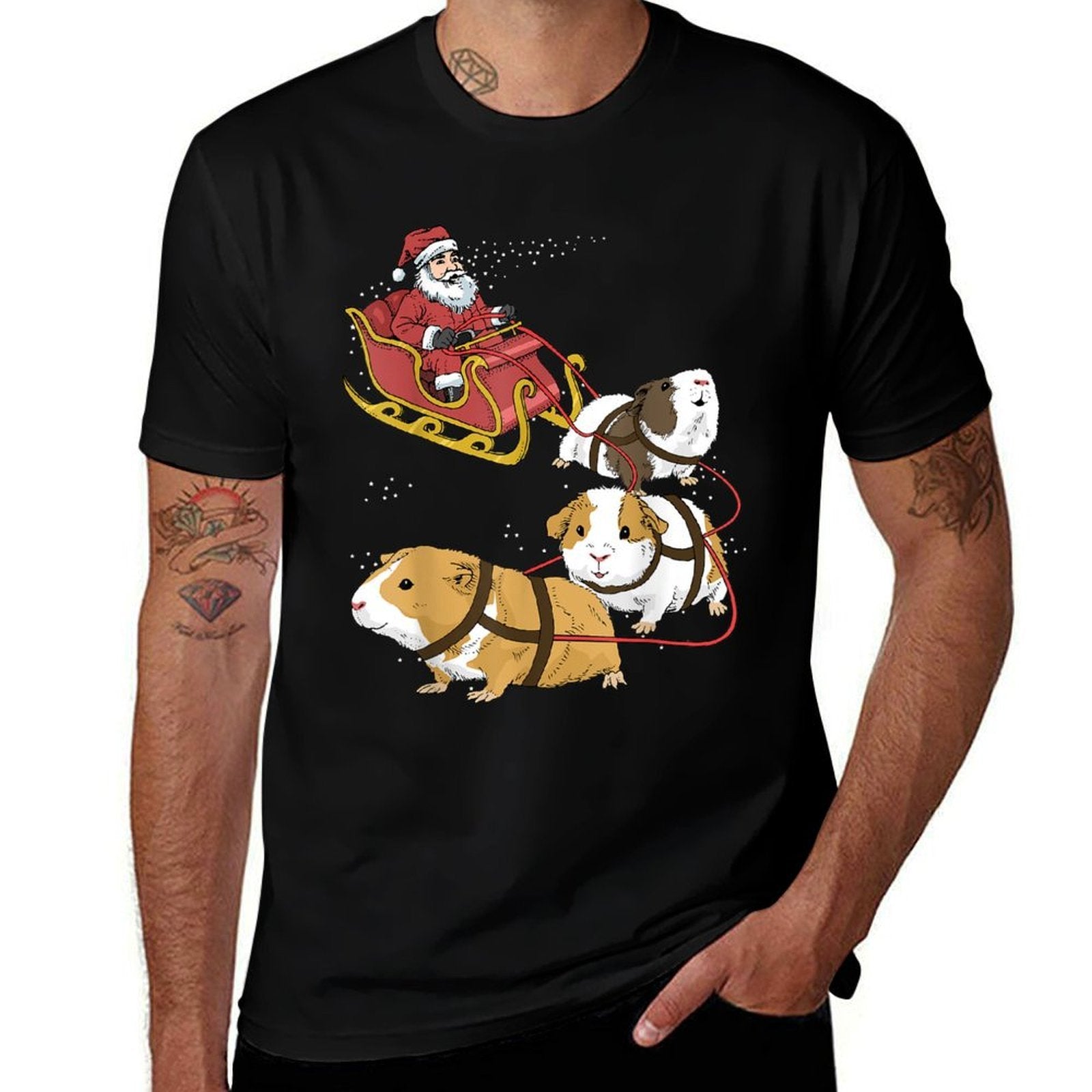 Guinea Pigs Christmas  Vintage-inspired T-Shirt