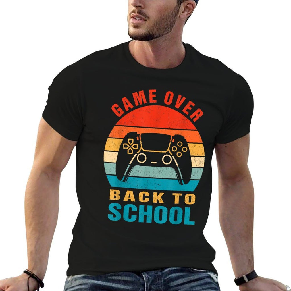 Back to School Funny Game Over Teacher Student Controller  Versatile T-Shirt