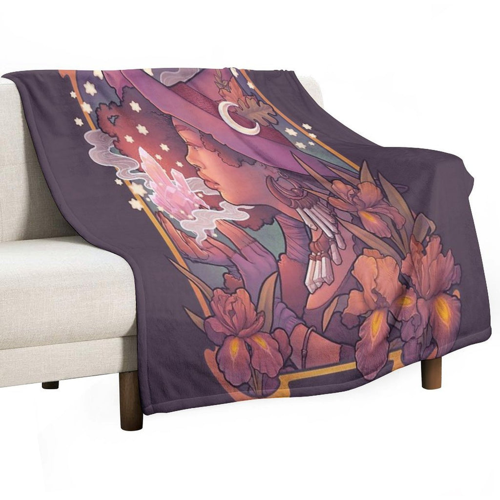 CRYSTAL WITCH Machine-washable Throw Blanket