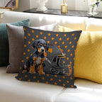 Tennessee Bluetick - Orange Stars Soft Easy Maintenance Throw Pillow