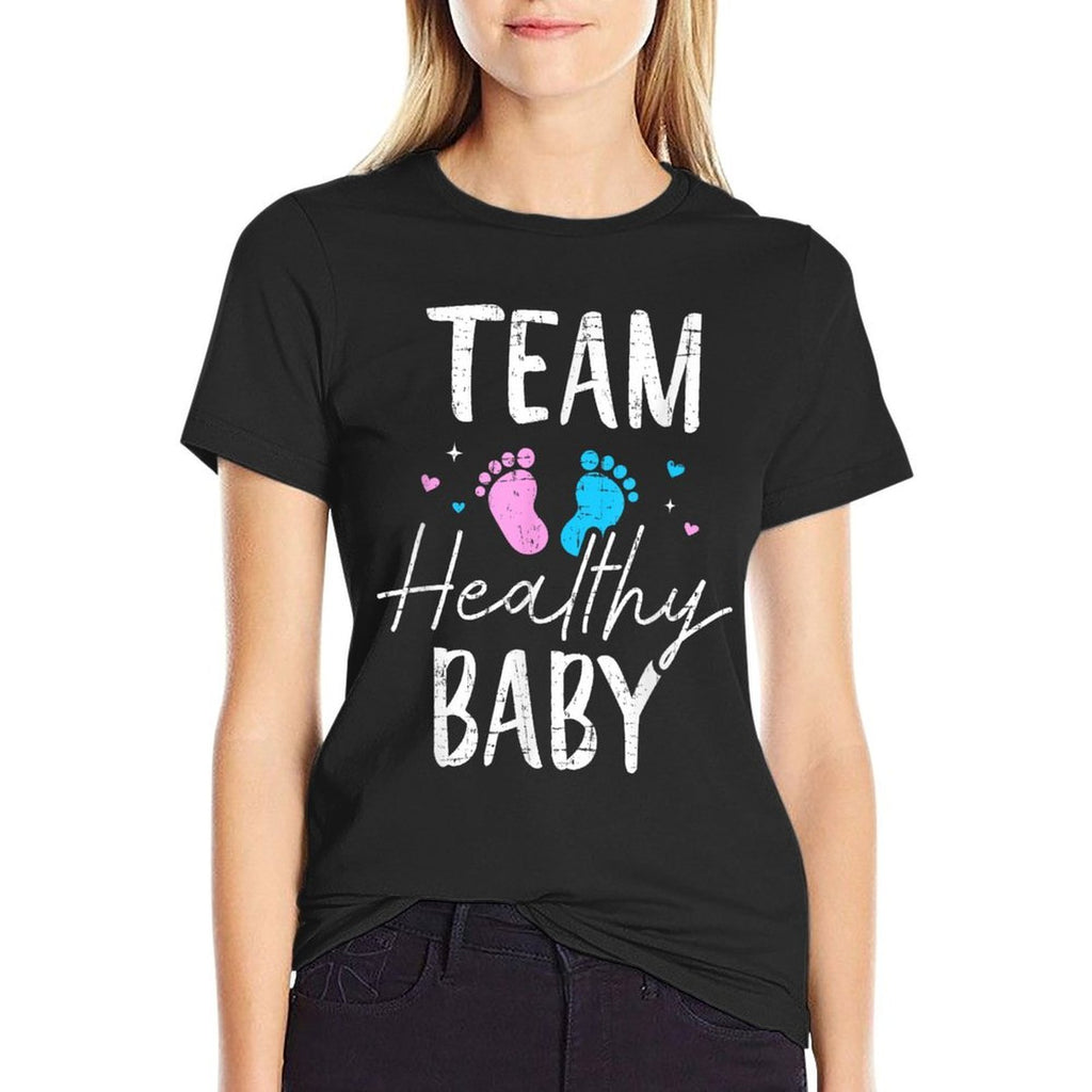 Funny Gender Reveal Team Healthy Baby Party Supplies  Graphic-printed T-Shirt