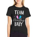 Funny Gender Reveal Team Healthy Baby Party Supplies  Graphic-printed T-Shirt