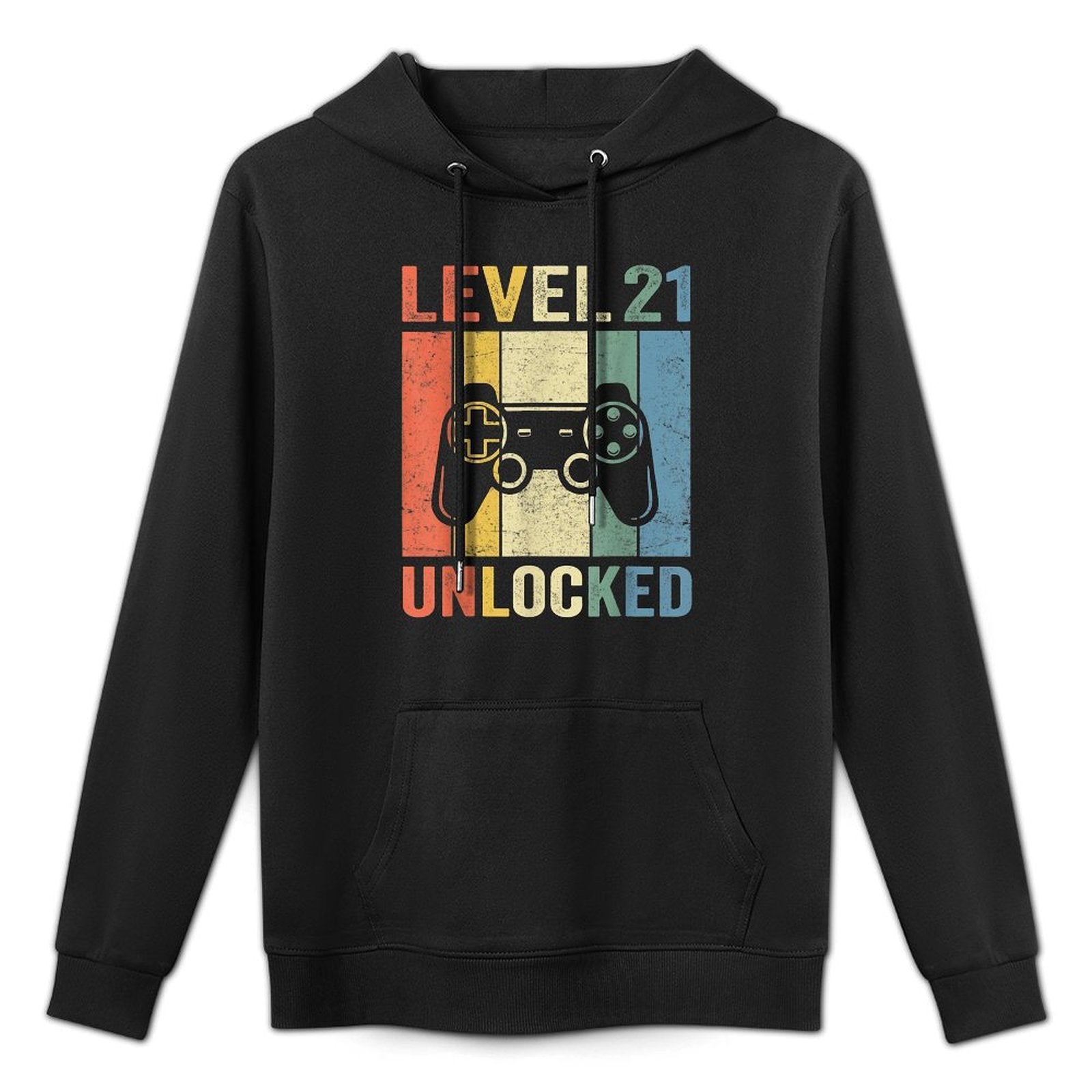 Gaming Vintage 21st Birthday Gift 21 Year Old Boy Girl Gamer Durable Construction Hoodie