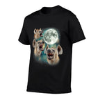 Three Hyena Moon  3 Laughing Hyenas Howling Meme Cursed  Breathable T-Shirt