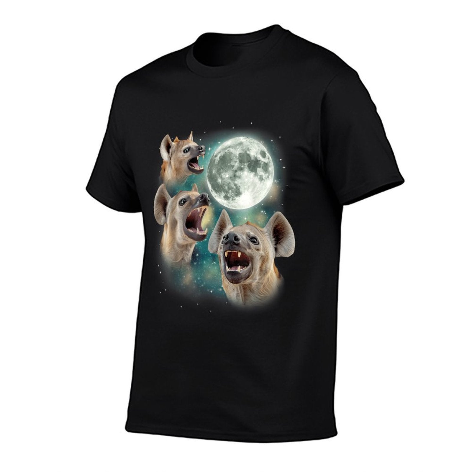 Three Hyena Moon  3 Laughing Hyenas Howling Meme Cursed  Breathable T-Shirt
