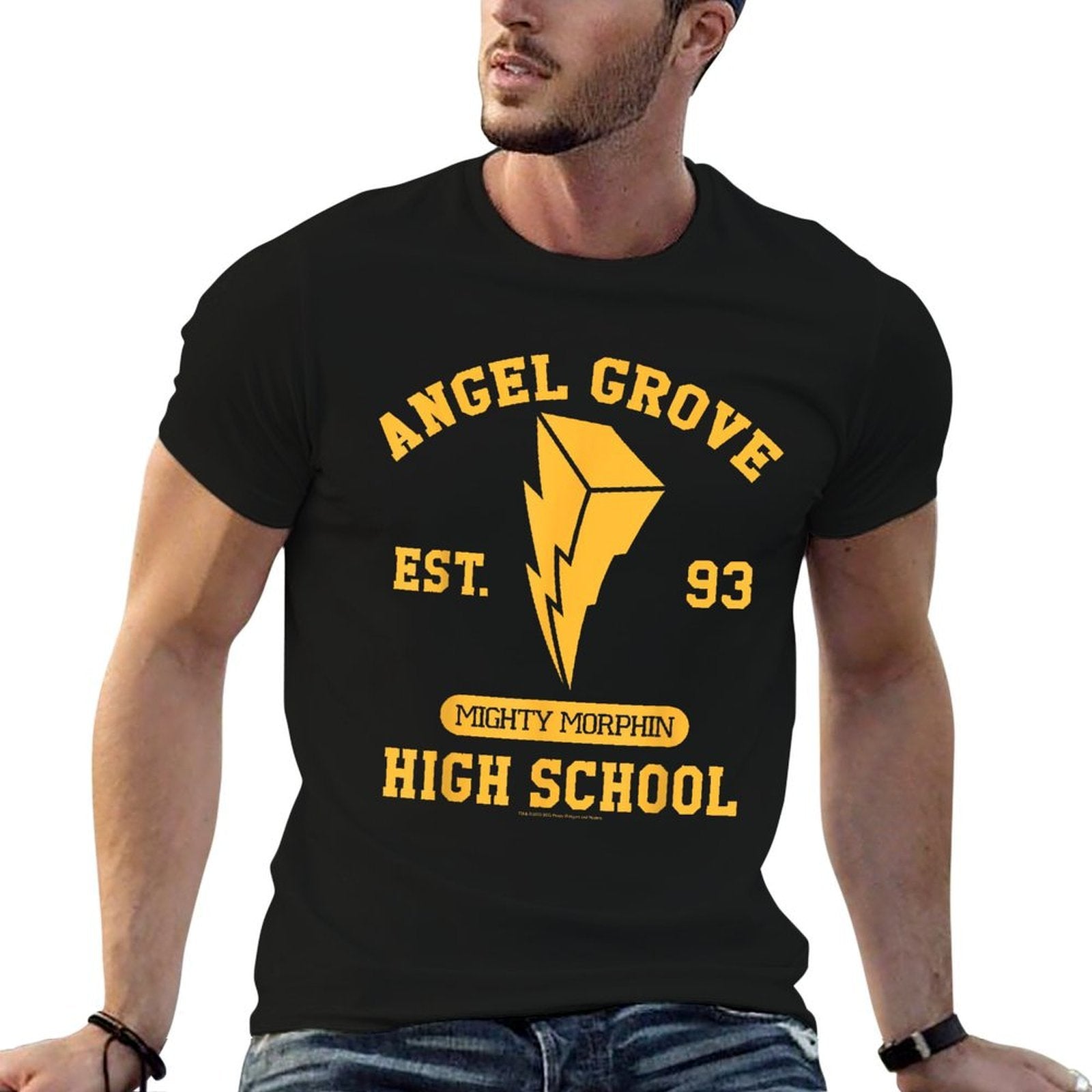 Power Rangers Angel Grove High School Gold Collegiate  Moisture-wicking T-Shirt