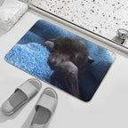 Baby Bat Blue Hugs.  Odorless Bath Mat