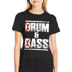 Funny Drum  Bass Drummer Rum  Ass Drumming Lover Drumstick  Tagless Design T-Shirt