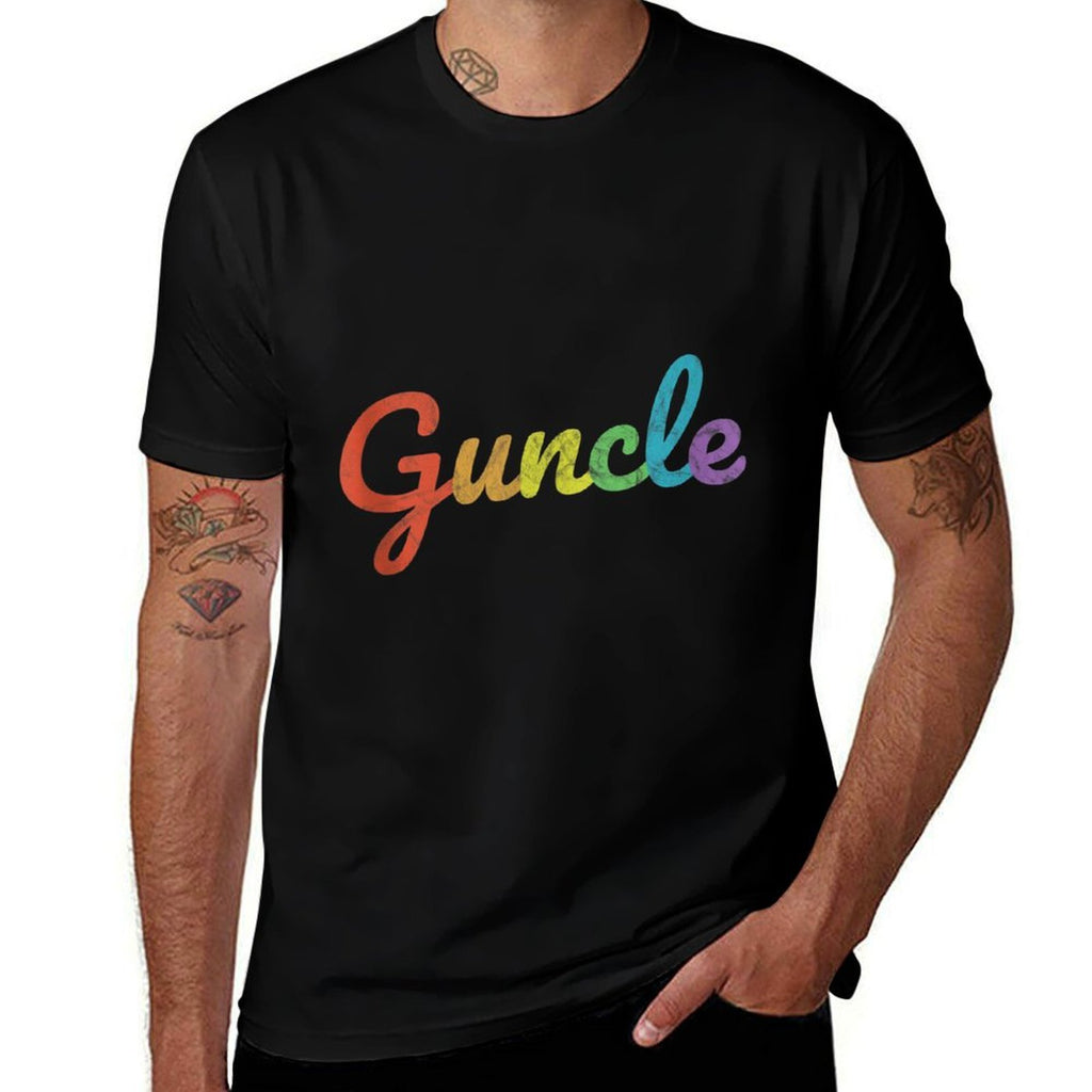 Fabulous Guncle LGTBQ - New Baby Gay Uncle Rainbow  Fade-proof Color T-Shirt