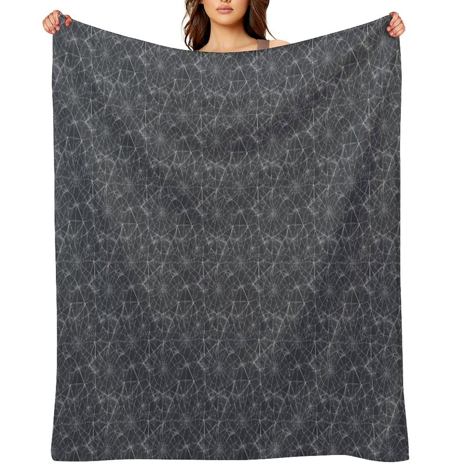 Halloween Spider Web Pattern Anti-pilling Throw Blanket