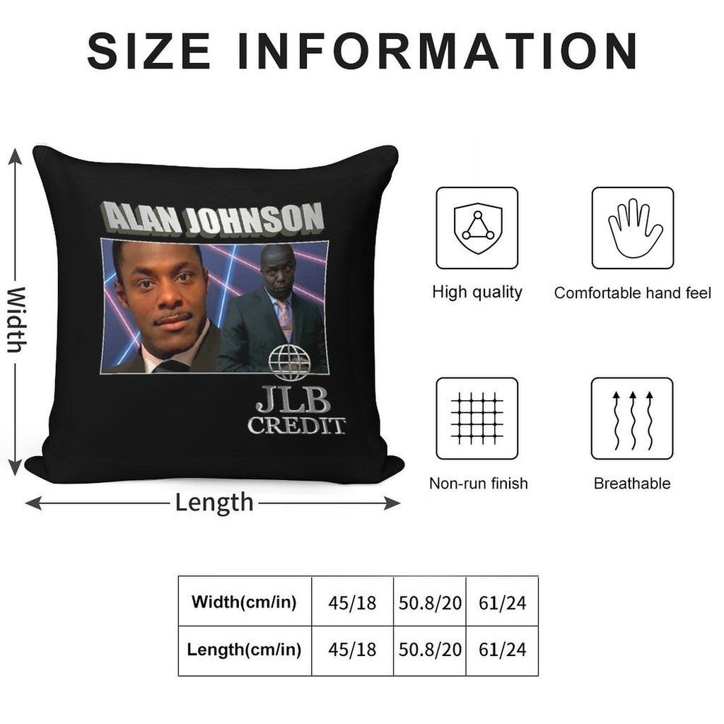 Peep Show  Alan Johnson  90s Tribute T-Shirt Soft Hidden Zipper Throw Pillow