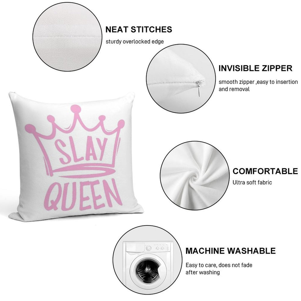 Slay Queen Soft High-Density Material Throw Pillow