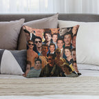 Miles Teller Photo Collage Soft Shrink-Resistant Throw Pillow