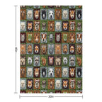 Wildlife Parade Colorful Animal Crochet Seamless Pattern Gift-ready Throw Blanket