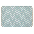 A Beautiful Geometric Aqua  Cream-pattern Durable Bath Mat