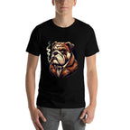 English Bulldog Smoking Cigar  Stretchy T-Shirt