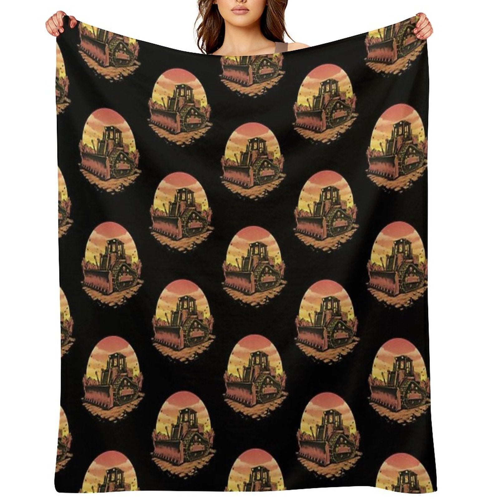 Bulldozer Compact Throw Blanket