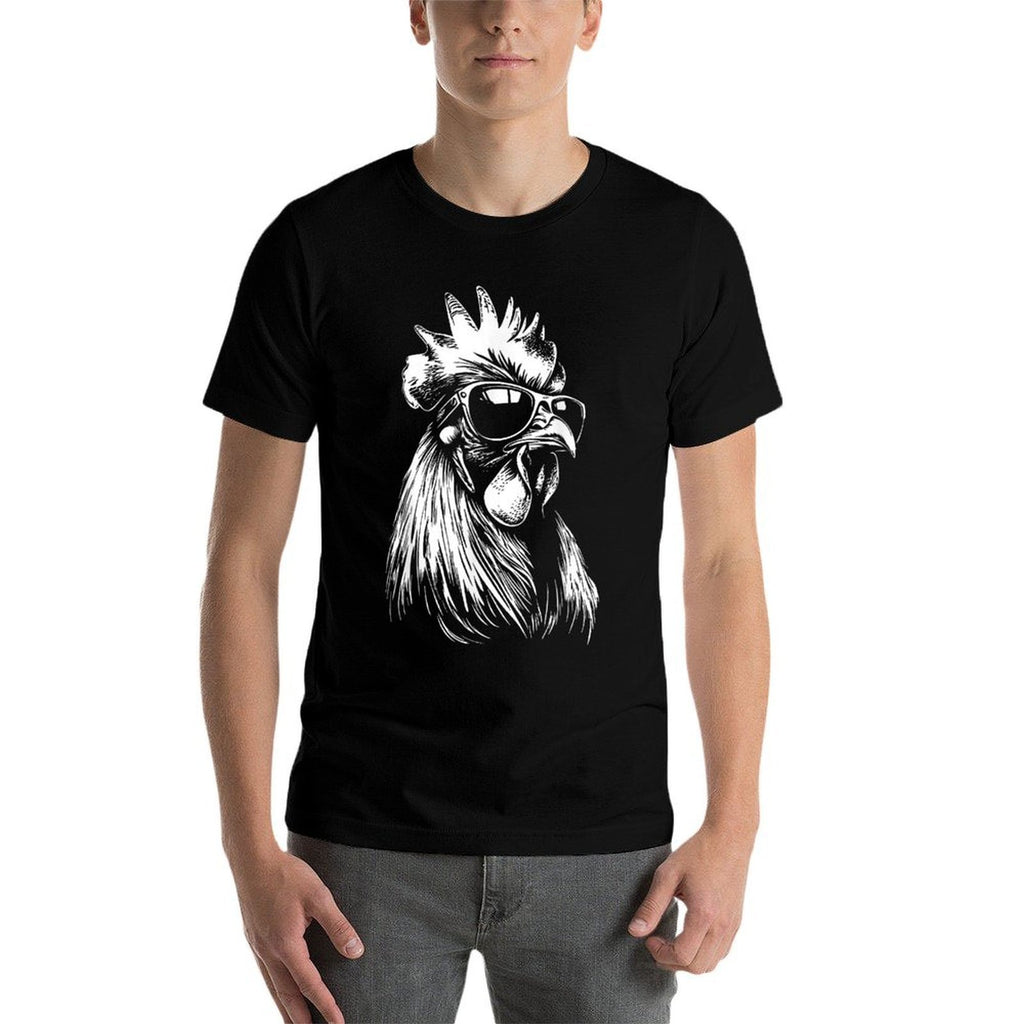 Rooster Chicken Sunglasses  Trendy Pattern T-Shirt