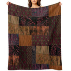 Red Textiles, Mixed Media, Fiber Artist All-season Throw Blanket