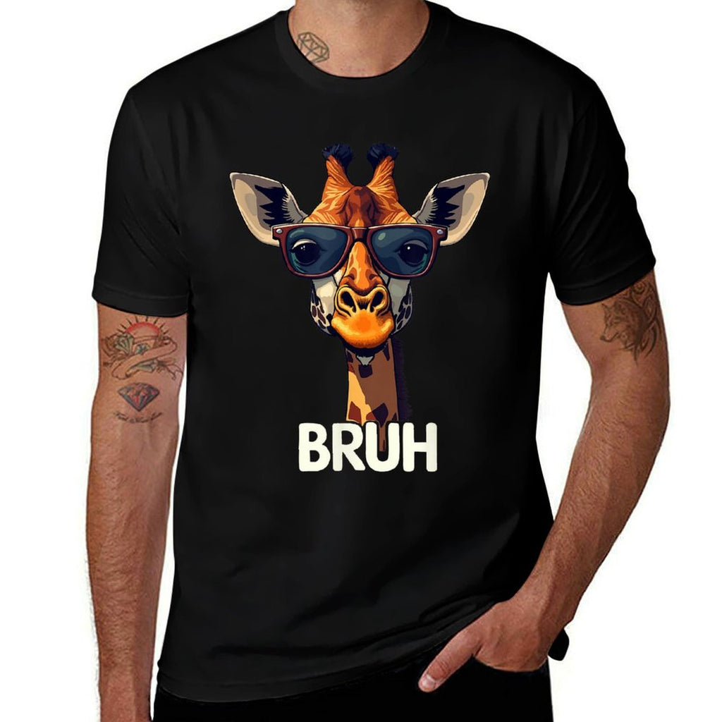 Funny Giraffe Meme BRUHnager Kids Men Women Graphic  Versatile T-Shirt
