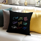 TWICE SIGNATURES Soft Hidden Zipper Throw Pillow