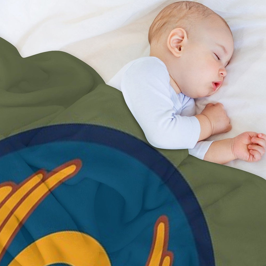 8th Airforce Emblem Eco-conscious Throw Blanket