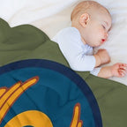8th Airforce Emblem Eco-conscious Throw Blanket