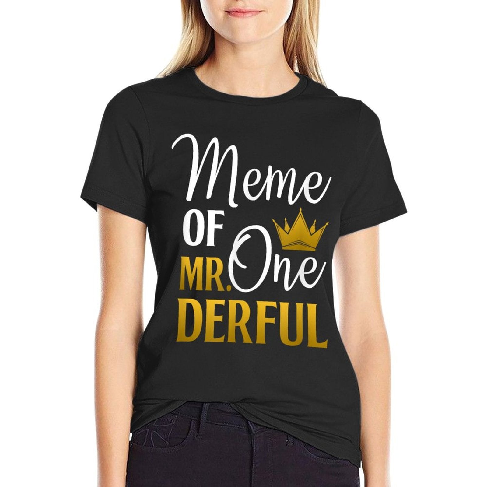 Meme Of Mr Onederful 1st Birthday Mothers Day First Meme  Summer-ready Fabric T-Shirt