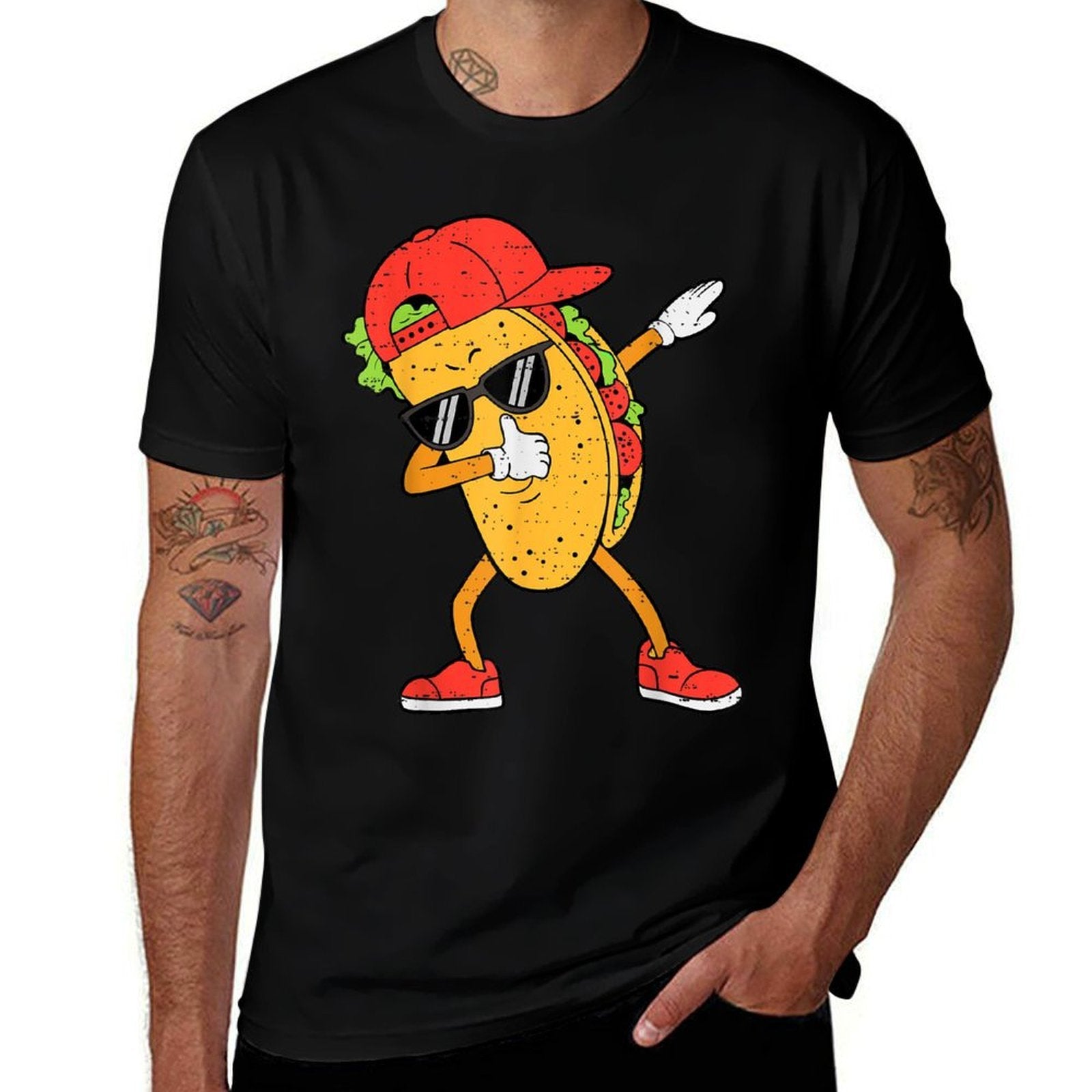 Dabbing Tacos Dab Cinco De Mayo Mexican Boys Toddlers Kids  Rolled Sleeves T-Shirt