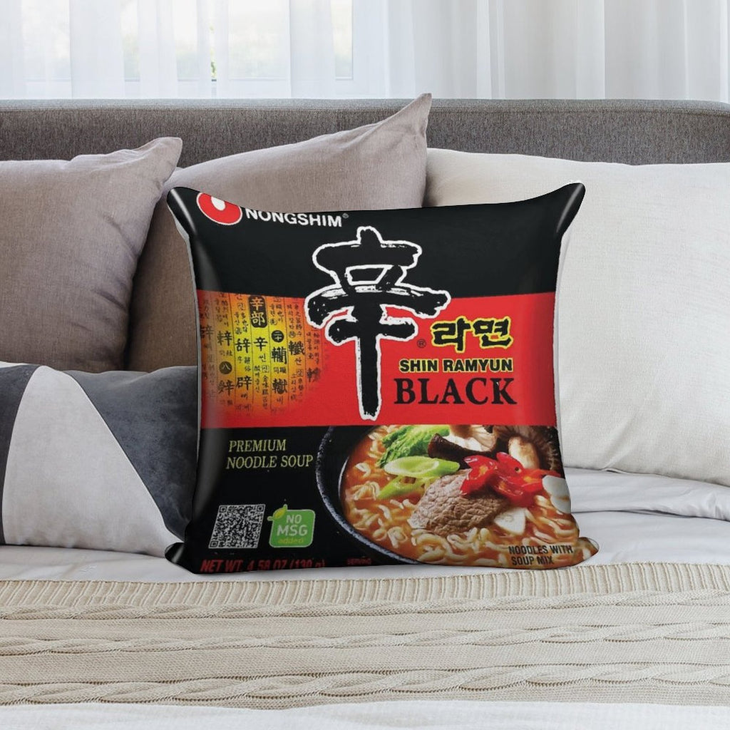 Shin Ramyun Black Ramen Nongshim Instant Ramen Soft Multiple Sizes Throw Pillow