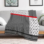 Shibori Japanese Geometric Motif Patchwork Anti-pilling Throw Blanket