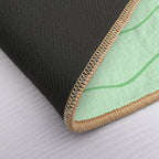 Pastel Green Waves  Anti-Trip Bath Mat
