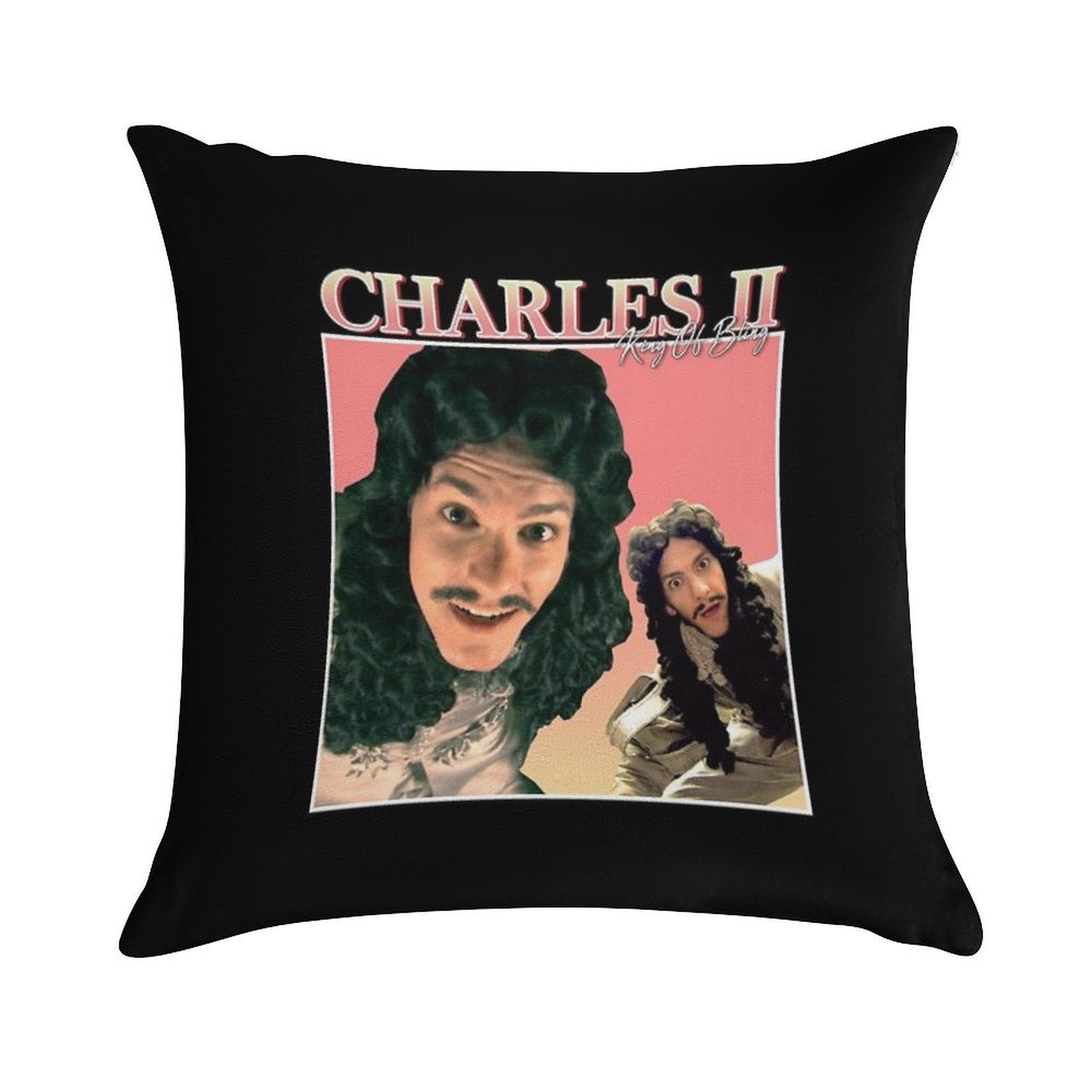 Charles II VintageRetro Design Soft Skin-Friendly Throw Pillow