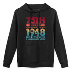 Vintage 1948 75 Year Old Gifts Limited Edition 75th Birthday Cotton-Polyester Blend Hoodie