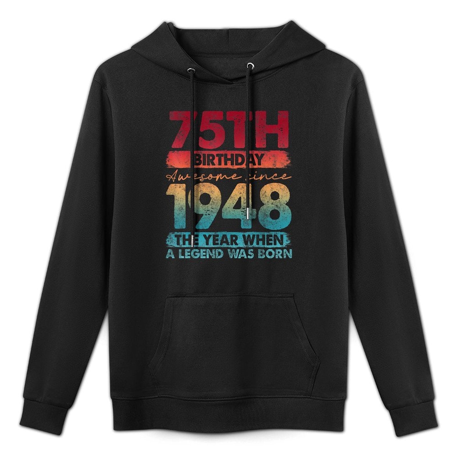 Vintage 1948 75 Year Old Gifts Limited Edition 75th Birthday Cotton-Polyester Blend Hoodie