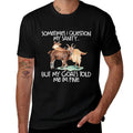 Funny Goat Tee for Crazy People Who Speak with Goats  Oversized Silhouette T-Shirt