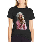 Embarrassing Old Ladies Meme Grandma Grandmother Grandma Licking Ice Cream  Polyester Blend T-Shirt